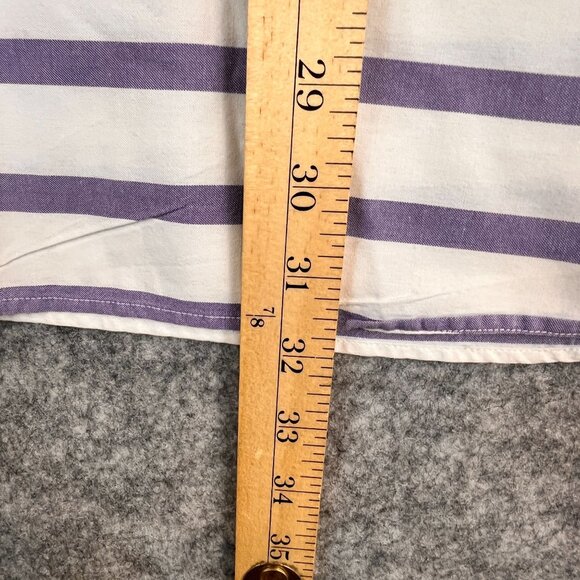 Ralph Lauren Mens XL White & Blue Striped Button Down Long Sleeve Dress Shirt - Picture 8 of 11